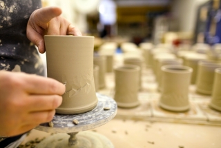 making pottery by hand
