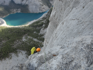 Multi pitch climbing in Canmore Kananaskis 1