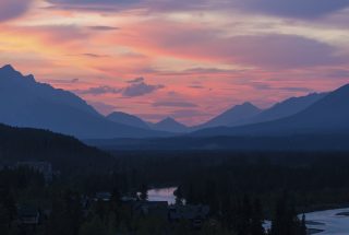 Sunset panorama at Canmore