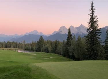 A fairway at sunset a the silvertip resort