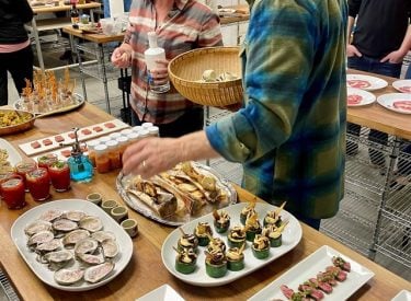Food preparation at The Co+Kitchen
