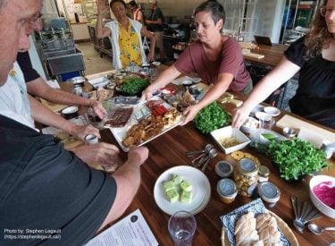 Food preparation at The Co+Kitchen